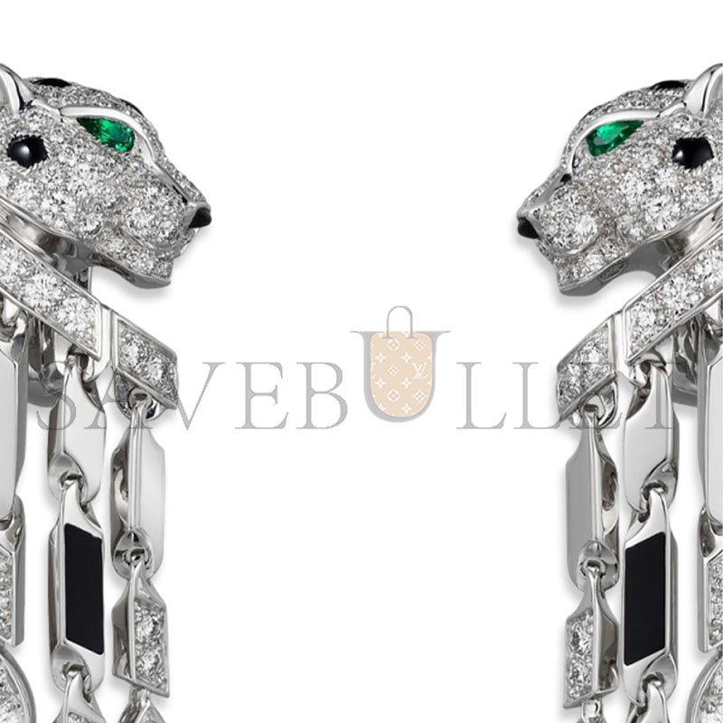 CARTIER PANTHÈRE DE EARRINGS SMALL MODEL PAVED REF. H8000780